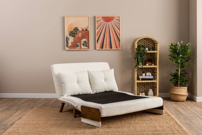 Atelier Del Sofa Cosmo Sofá-Cama de 2 Plazas - Teddy White Atelier Del Sofa Cosmo Sofá-Cama de 2 Plazas - Teddy White
